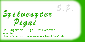 szilveszter pigai business card